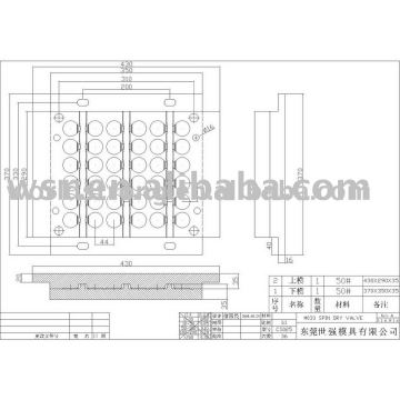 Molde de compressão de borracha